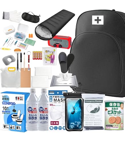 Amazon.co.jp: 【36種類45点 1人用】 防災セット スタンダードタイプ